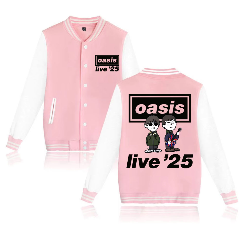 Oasis Live 25 Tour 2025 Baseball Uniform Jacket Hiphop Oasis