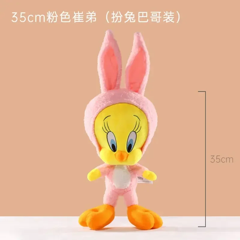 トゥイーティー ぬいぐるみ リボン ハート ピンク tweety