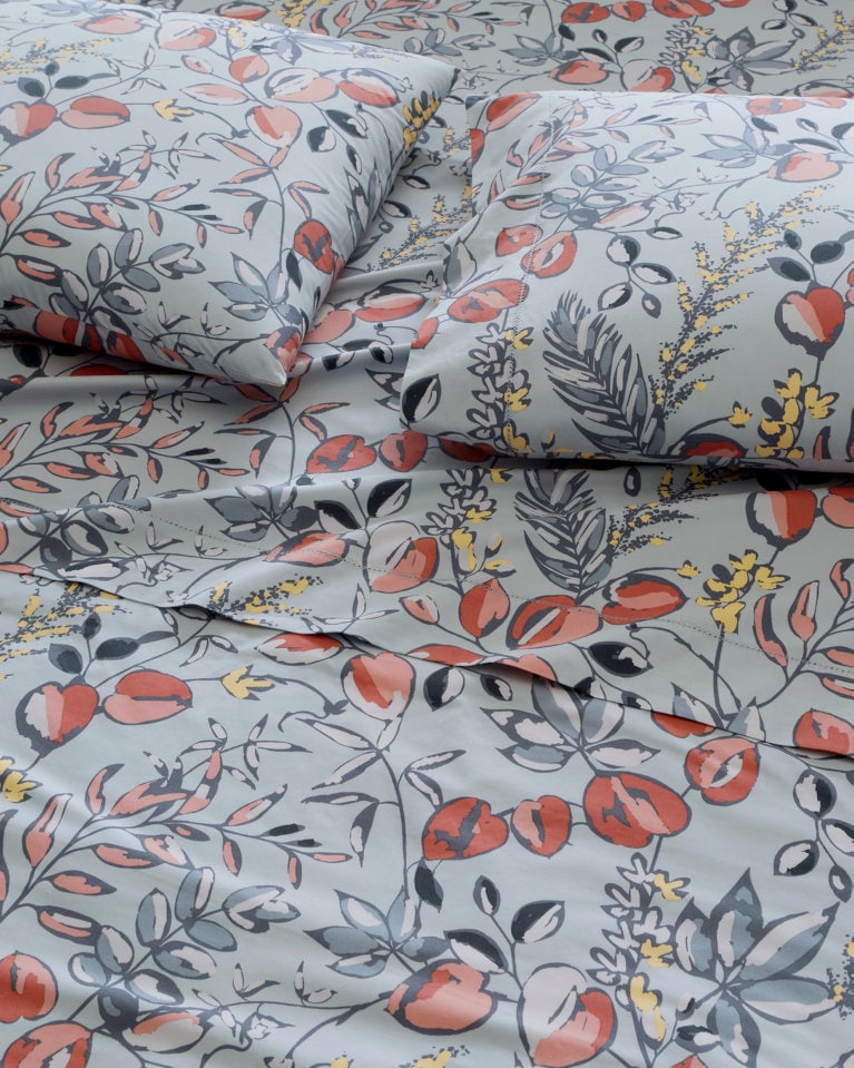 Nora Hemstitched Pima Cotton Percale Sheet Set | Garnet Hill