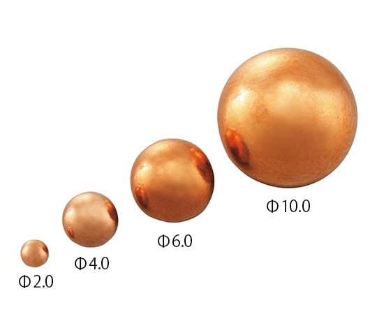 3-7507-04 銅球 Φ4mm 100個入 【AXEL】 アズワン
