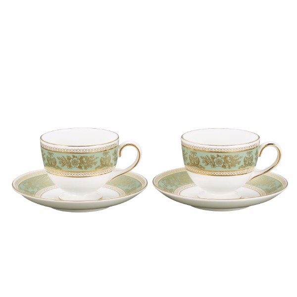 ウェッジウッド コロンビア セージ グリーン ティーカップ&ソーサー