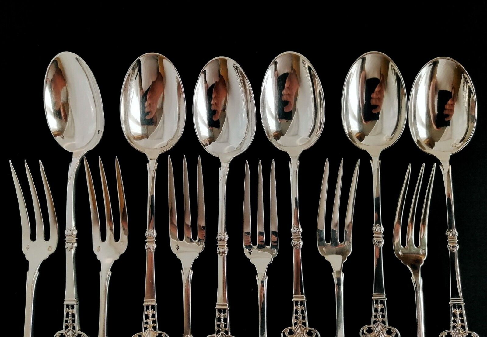 カルディヤック フレンチスターリング シルバー デザート用スプーン