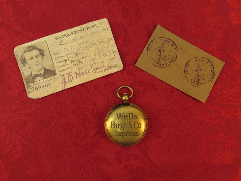 709 - RARE ANTIQUE WELLS FARGO & CO EXPRESS POCKET STAMP with