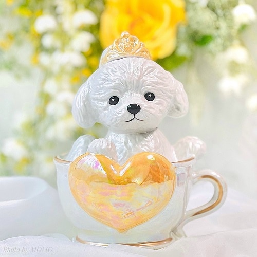 ブランデー ティーカッププードル デキャンタ ブラン 500ml 陶器ボトル