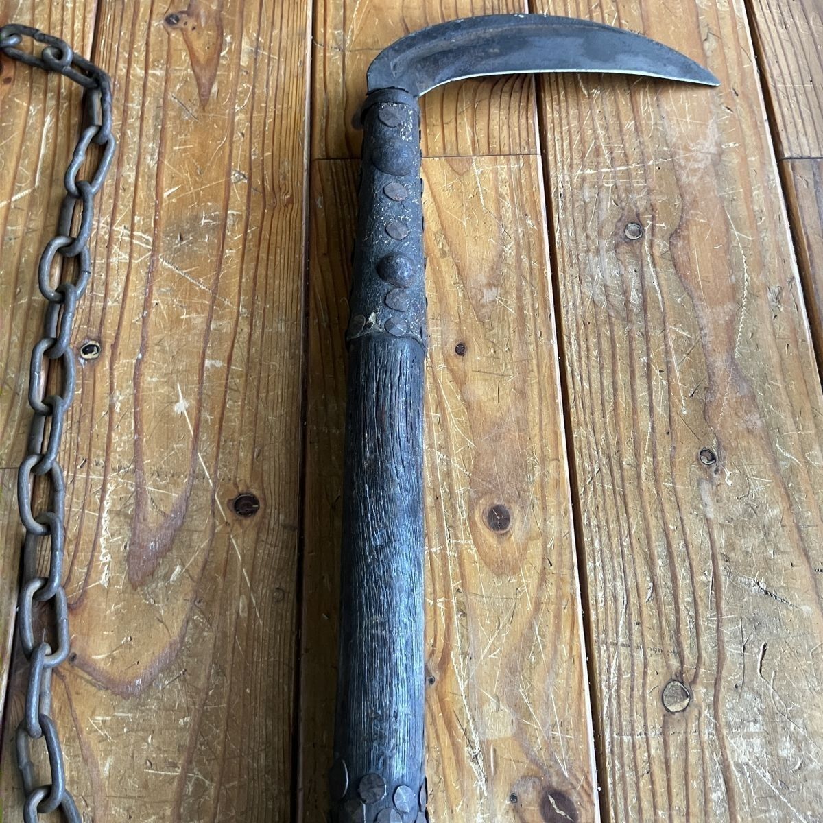 鎖鎌 ☆忍具 忍者 道具 江戸 当時もの 武具 時代もの 捕縛道具 刃