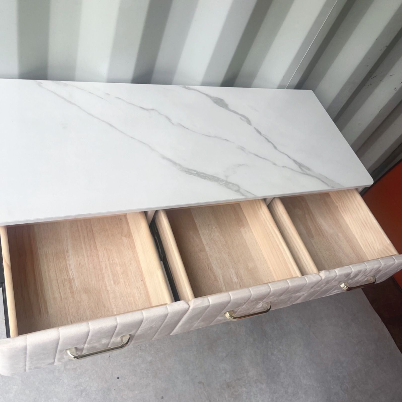 取付無料！大理石風天板 ベルベッド おしゃれインテリア姫系ドレッサー