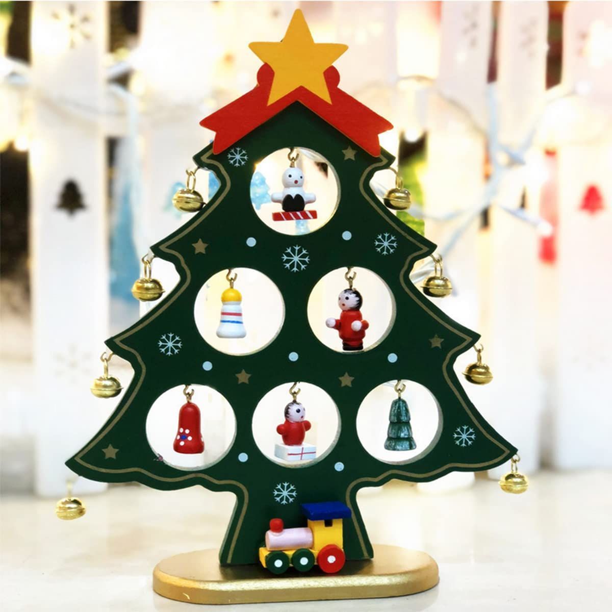 クリスマス 飾り オーナメント 木製 クリスマスツリー サンタクロース