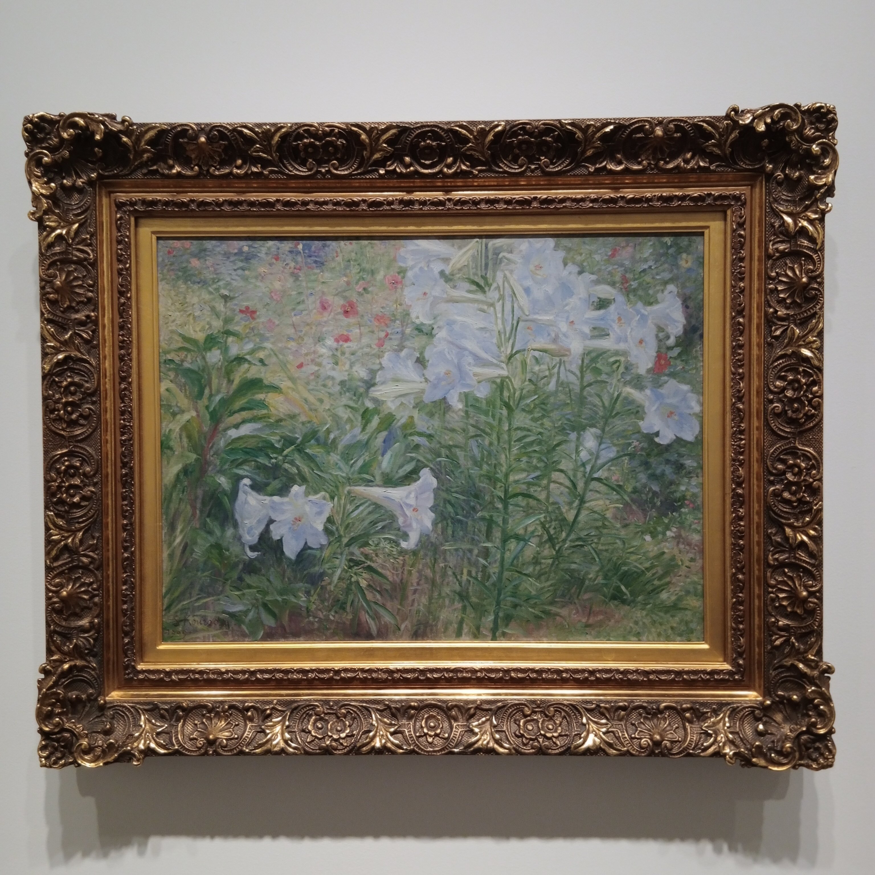 黒田清輝《鉄砲百合》（1909）｜かろ