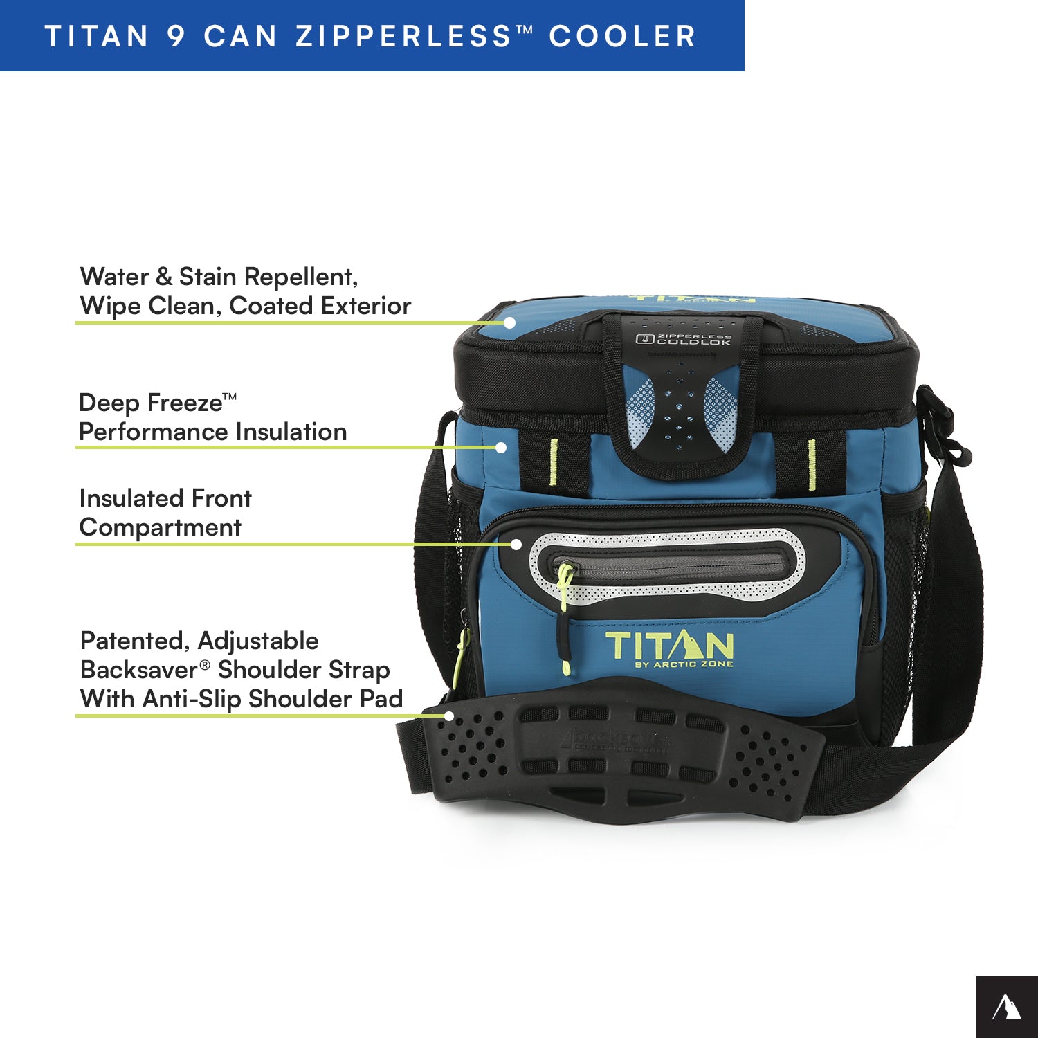 Titan by Arctic Zone™ | 9 Can Zipperless Soft Cooler