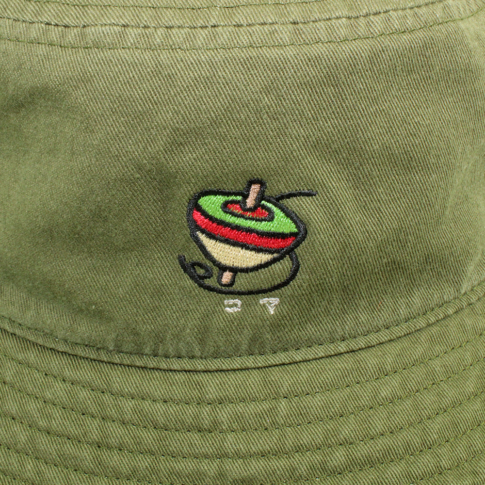 コマHAT 刺繍バケットハット