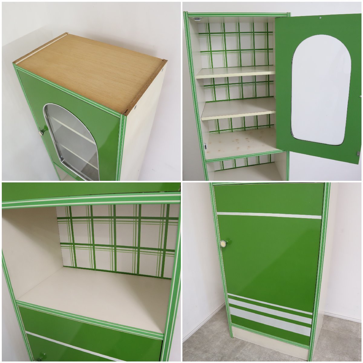 アーチ窓のついたレトロポップな食器棚 – バナルオンラインショップ