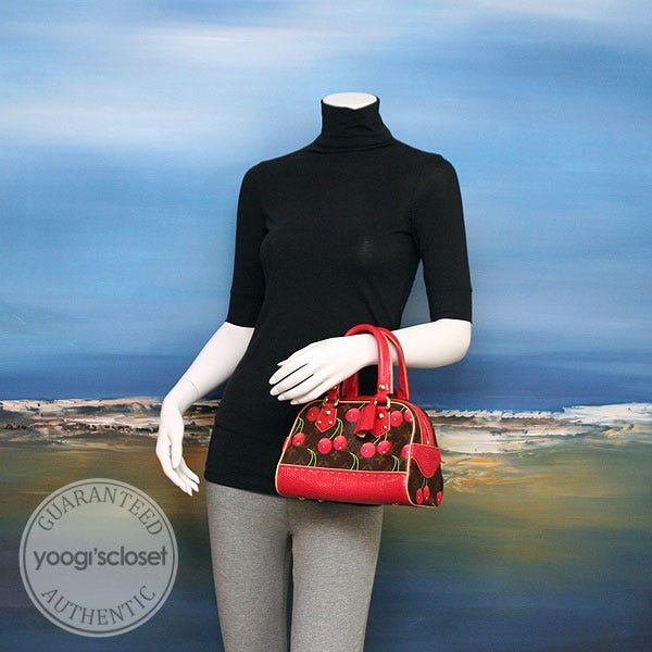 Louis Vuitton Limited Edition Cerises Lizard Neo Deauville Bag