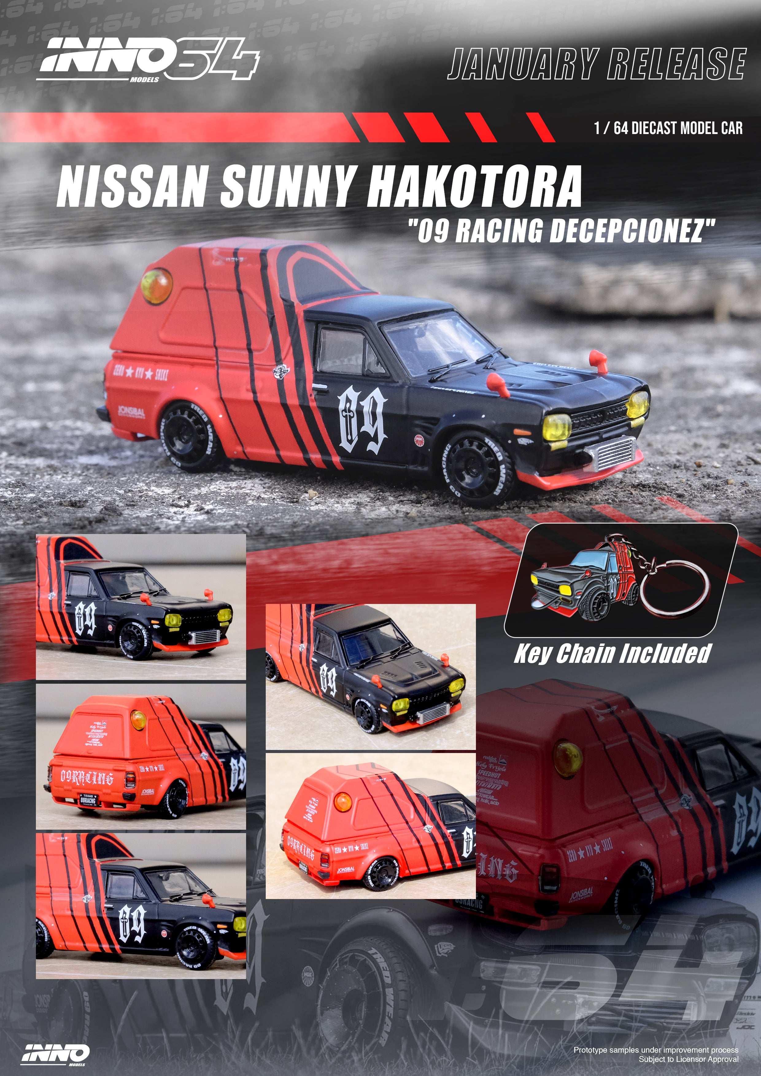Inno64 1/64 NISSAN SUNNY HAKOTORA 