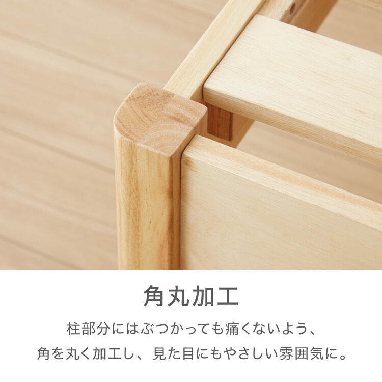 組立簡単天然木すのこベッド シングル 工具不要 簡単組立 解体可能