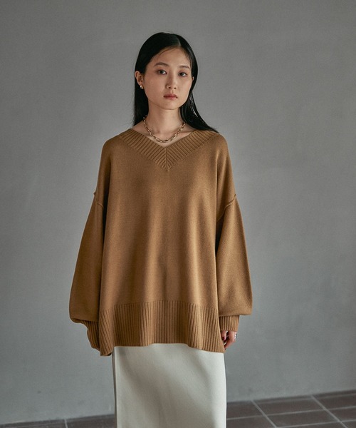 セール】7ゲージVネックプルオーバー 133269（ニット/セーター