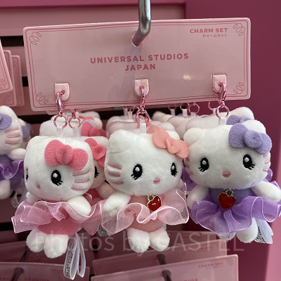 USJ/ハローキティのリボン型キーチェーン| キャステル | CASTEL