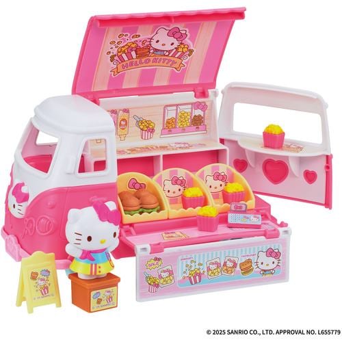 バンダイ Hello Kitty どこでもおとどけ！ピンクのキッチンカー
