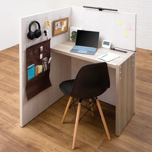 パーテーションデスク room.s 深井無線工業 ホワイトアッシュ／グレー