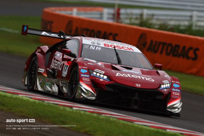 GT300に続きGT500も。暫定優勝のAstemo NSX-GTがスキッドブロック厚み