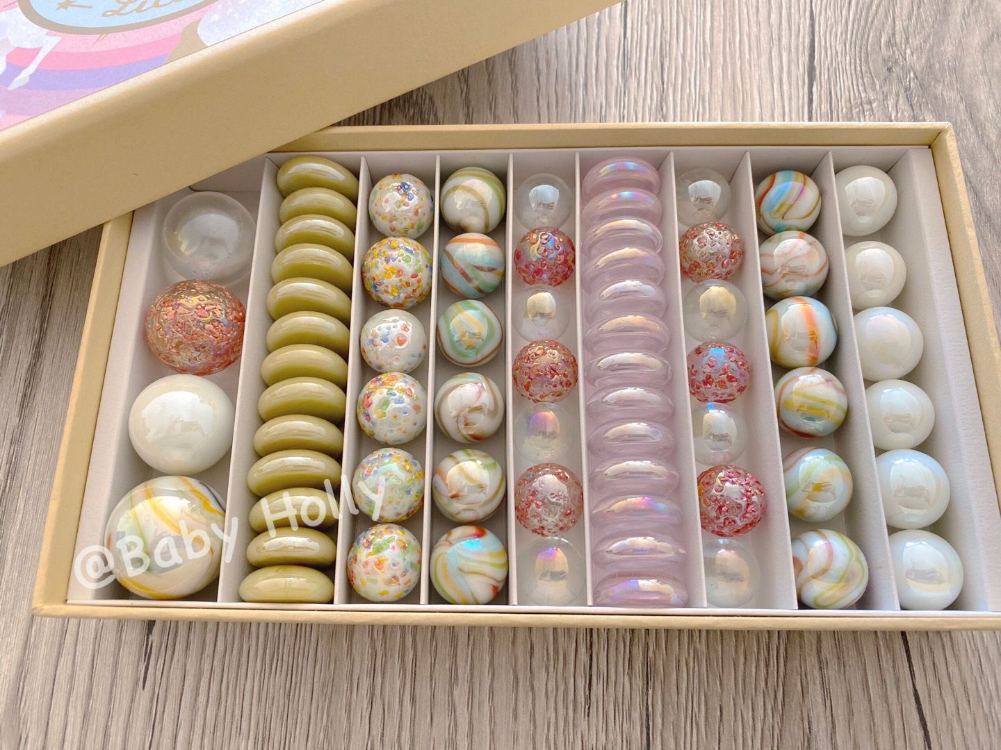 BILLES&CO ビー玉セット パステルカラー ユニコーン フランス