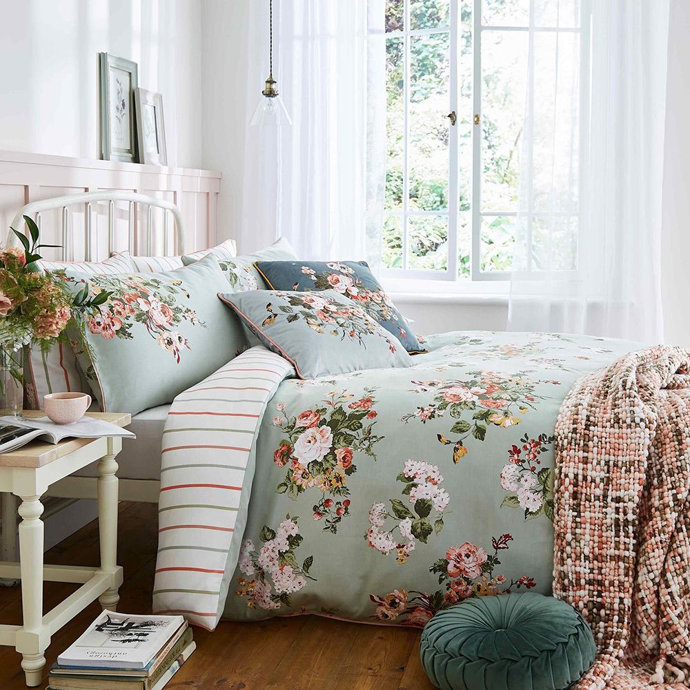 Laura Ashley】ローズモア 掛け布団カバー 枕カバー セット (Laura