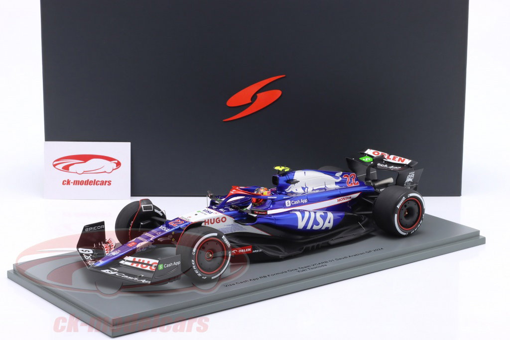 Spark 1:18 Yuki Tsunoda RB VCARB 01 #22 Saudi Arabia GP Formula 1