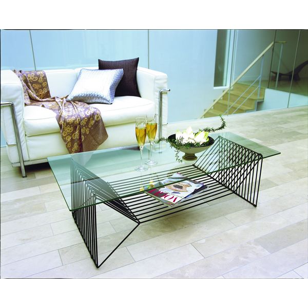 組立設置込】アルテジャパン ガラス ティーテーブル 幅1200×奥行600×高