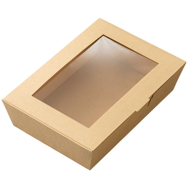 窓付ランチボックス 未晒し M 1袋（50枚入） - アスクル