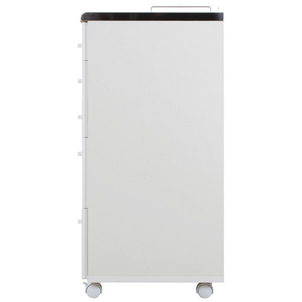 充英アート ステンレストップ メディカルワゴン 5段 ホワイト 幅450