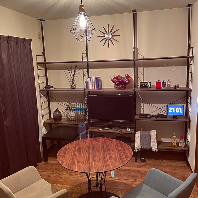 ニトリ ダイニングテーブル(コルーナ ウォルナット) - 通販 | 家具と