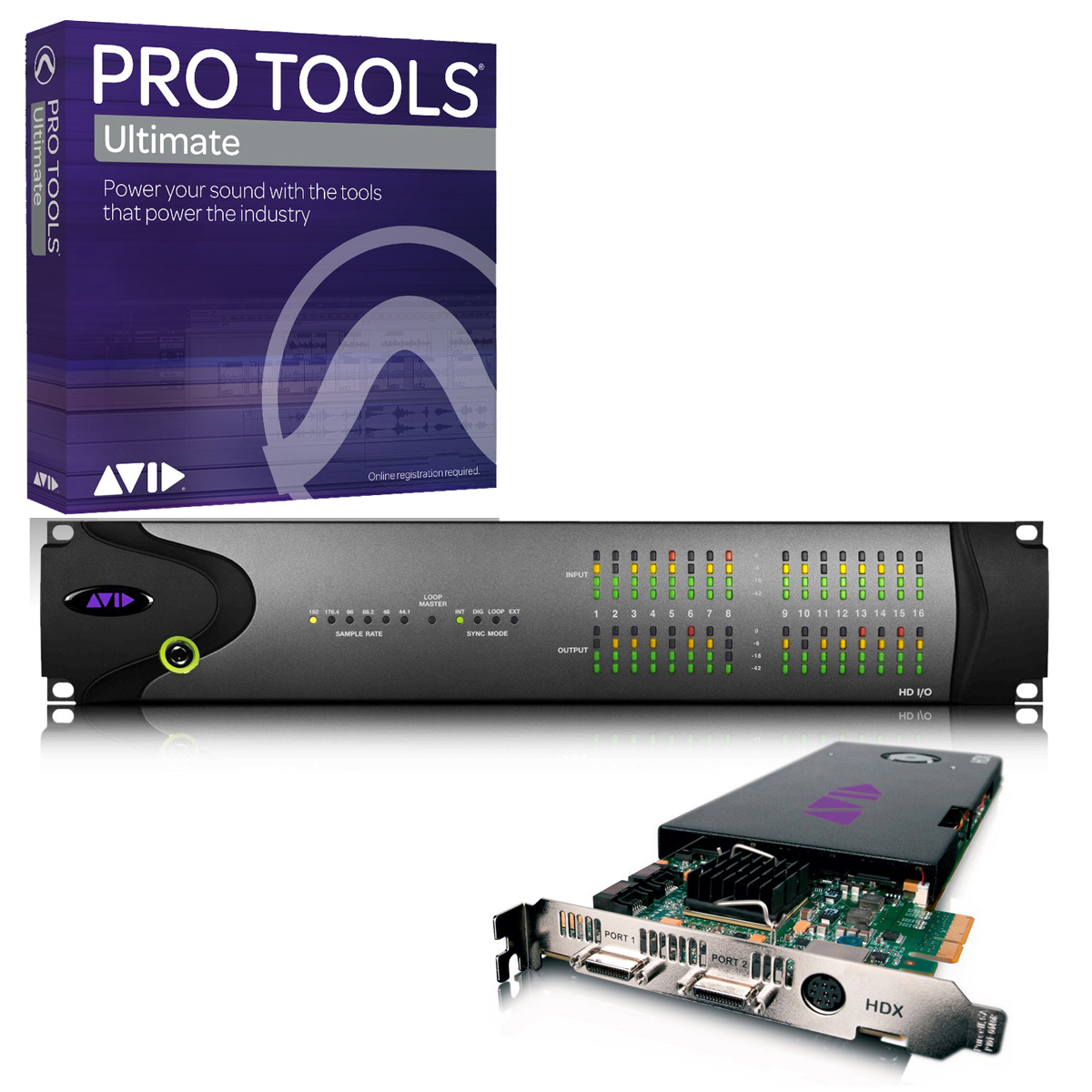Avid Pro Tools HDX System w/ HD I/O 16×16 Analog Interface +