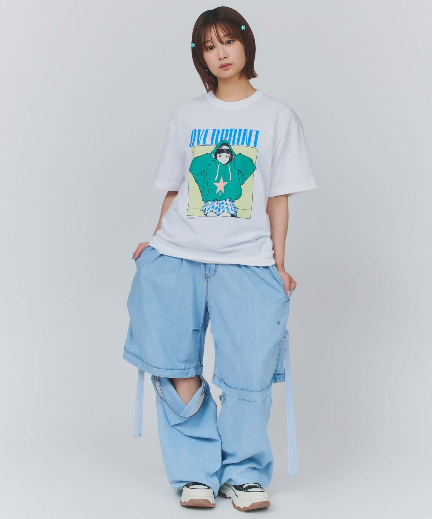 over print】HOODIE GIRL TEE (古塔つみ)｜CONVERSE TOKYO (コンバース