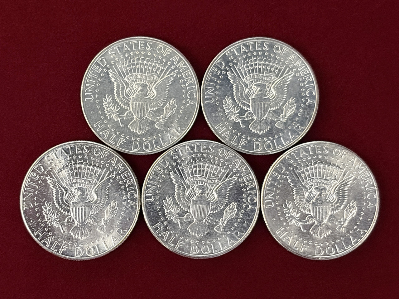 アメリカ】ケネディ 1/2ドル 銀貨 5枚組 1964［C-0000860］ – ワールド