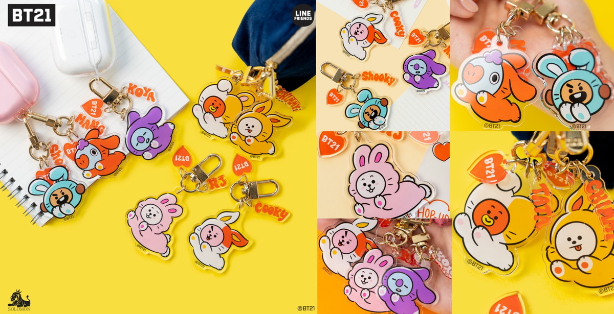 BT21 2023年はうさぎ年! ”ネームキーリング ラビットver” グッズ 1月発売