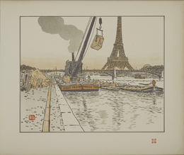 版画集『エッフェル塔三十六景』：パッシー河岸より|アンリ
