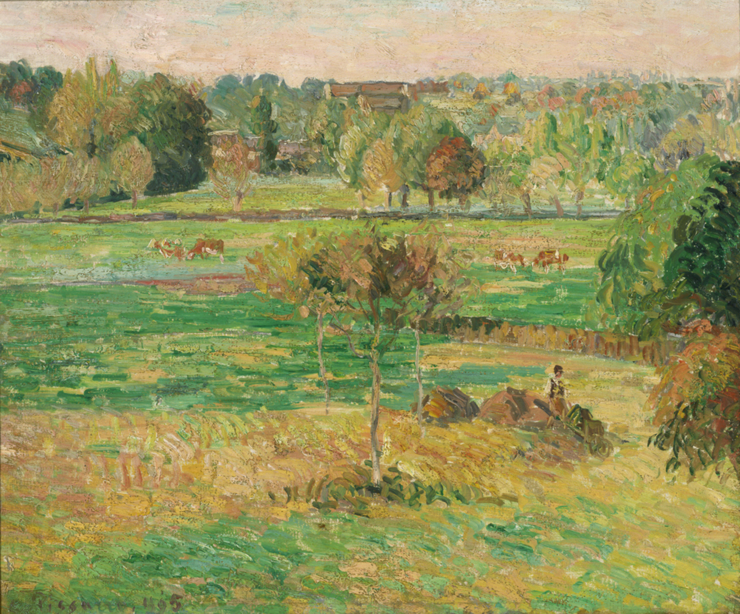 カミーユ・ピサロ、「ディエップの外港、午後、陽光」、希少な画集より