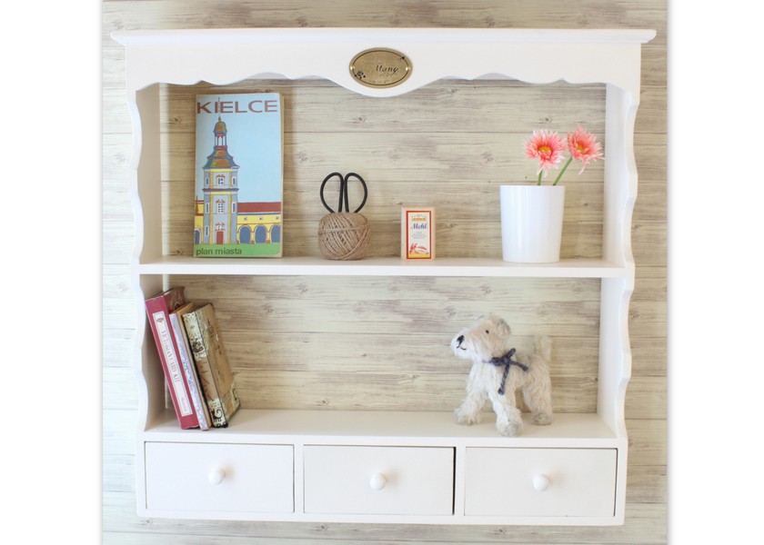 マニー オリジナル 家具 2段カップボード － フレンチカントリーのバラ