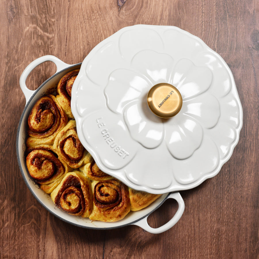 Le Creuset Petal Braiser - 2.25-qt Cast Iron - White – Cutlery and