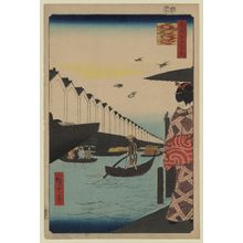 歌川広重による浮世絵「「名所江戸百景」「鎧の渡し小網町」」