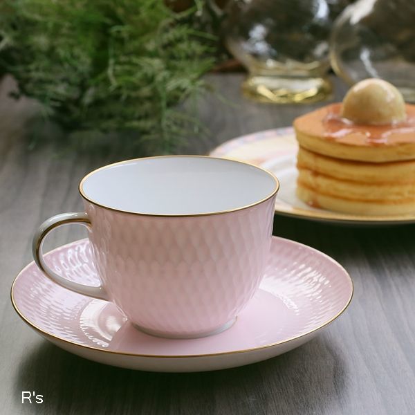 ノリタケ ダイヤモンドコレクション カップ＆ソーサー ピンク 未使用品