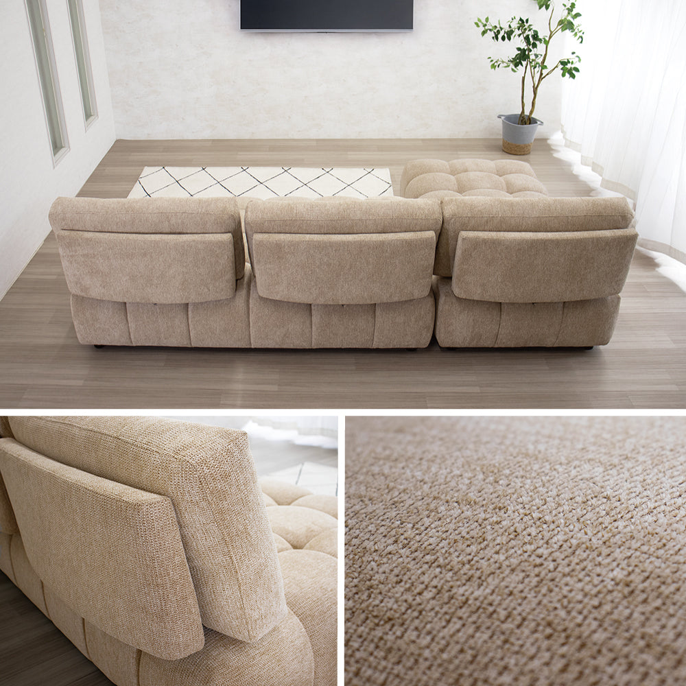 組立設置配送】 カウチソファ 高級感 ラグジュアリー 北欧モダン