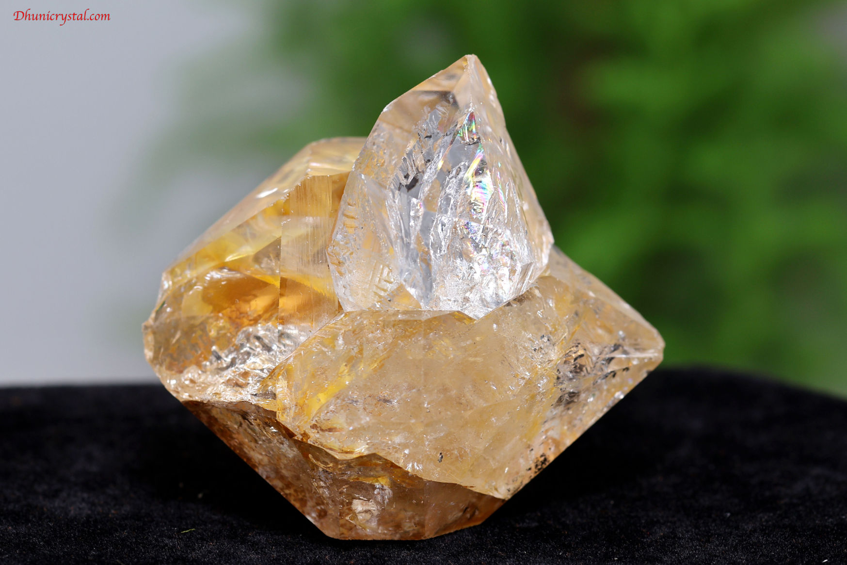 ゴールデン・ハーキマーダイヤモンド原石/虹入り(A815)