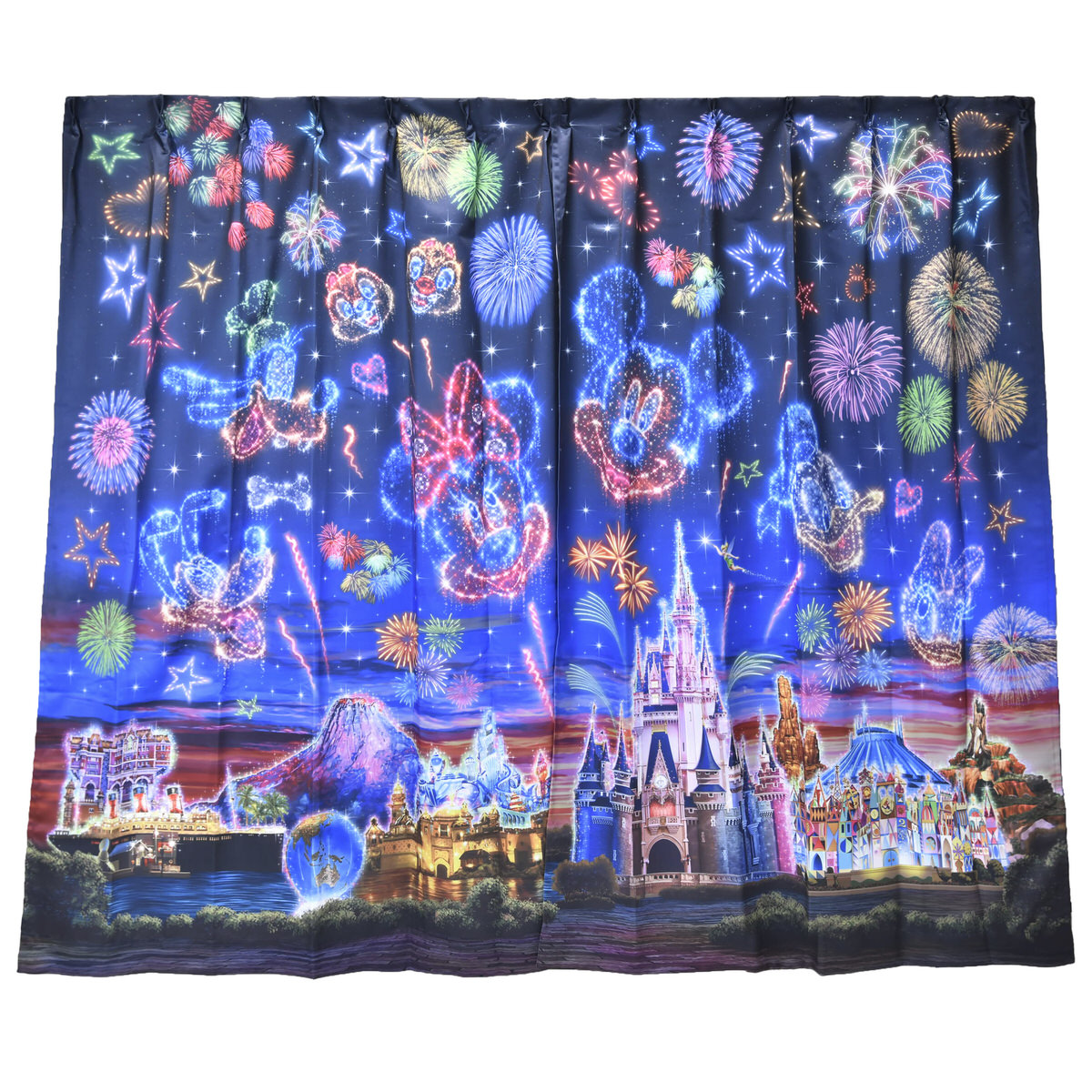 ミッキーたちの花火＆夜景デザイン！東京ディズニーリゾートの夜空を