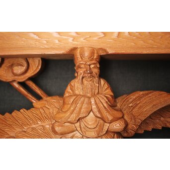 七福神 木彫欄間 2枚1組 R0132Y｜骨董店 のびる 古美術 骨董 和風建具