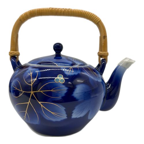 深川製磁 (フカガワセイジ) 茶器セット 染錦瑠璃葡萄 急須1・湯呑み5