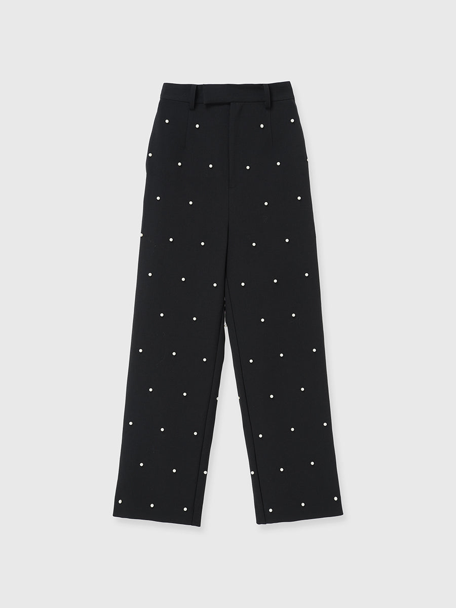 パールスタッズストレートパンツ
