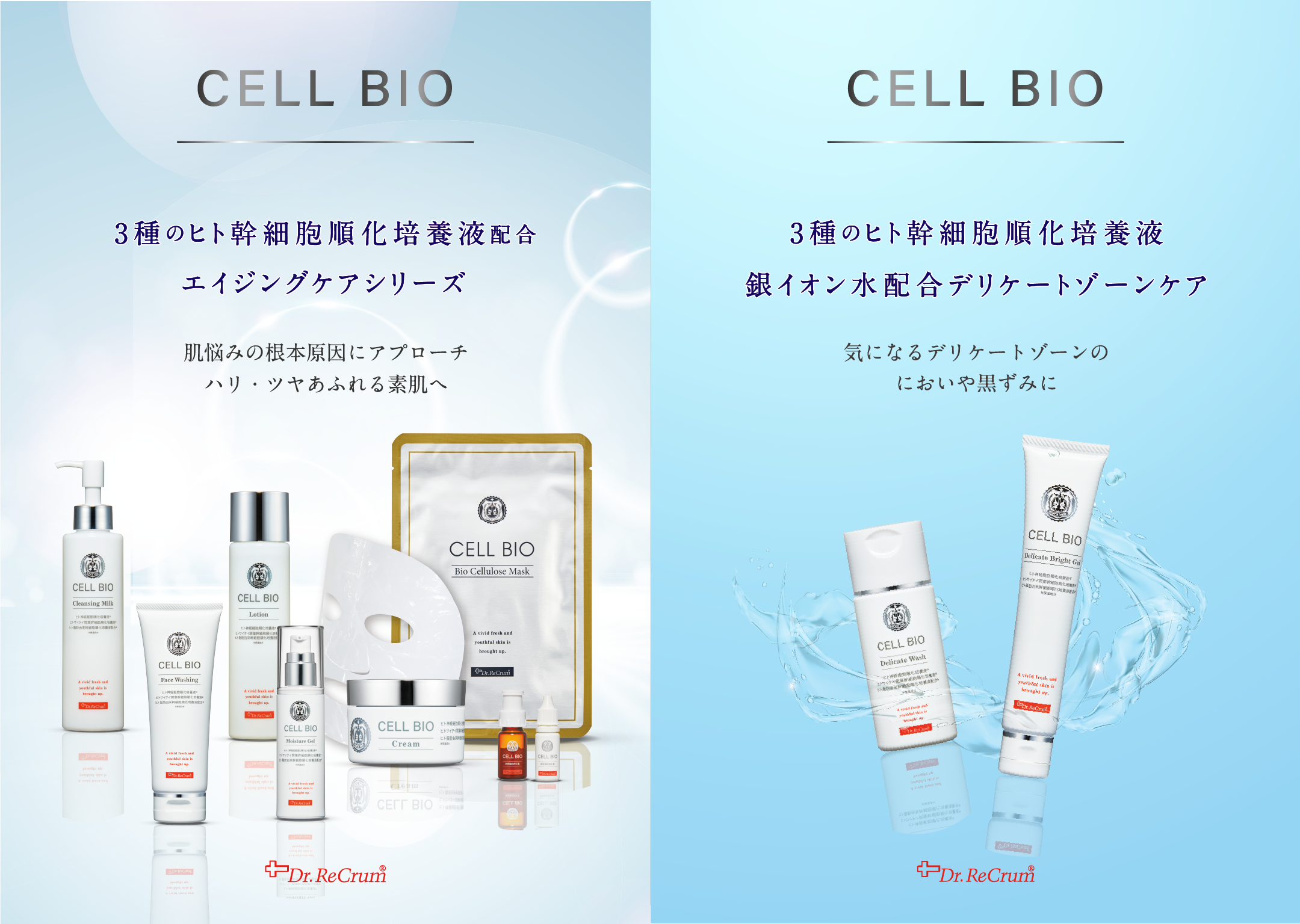 新商品のご案内】3種のヒト幹細胞順化培養液を配合したスキンケア商品