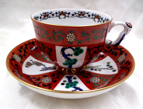 ヘレンド (HEREND) シノワズリ ゲデレ 西安の赤 カップ＆ソーサー 楽天