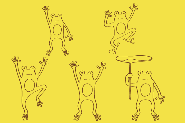 カエルの線画イラスト – EVENTs Design