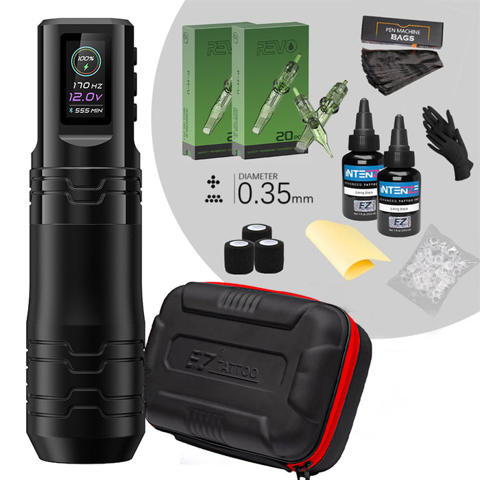 EZ P3 pro Turbo 2.0 Direct Drive Lining Black Basic Tattoo Kit